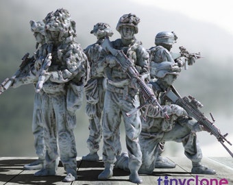 U.S. Army Soldiers / Marines | The Printing Goes Ever On | Modern Military Miniatures | 50% of proceeds go to the Wounded Warrior Project