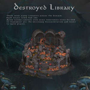 Ruined Elven Library | Elven Realms: The Dark Forest | The Mines | FDM | Tabletop Terrain | Wargame Scenery | D&D | Fantasy | Miniatures