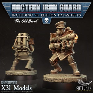 Nocturn Iron Guard Special Weapons Team | Suttungr |RESIN| Imperial Guard Iron Soldiers | Sci-fi | RPG | Tabletop | Miniatures