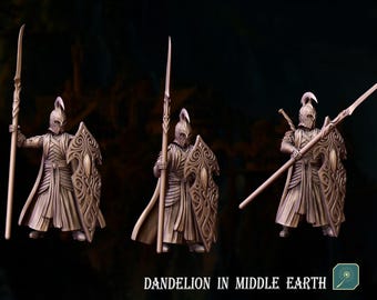 Tieftal-Spearmen | Pusteblume in Mittelerde | HARZ | Hohe Elfen | Fantasie | D&D | Tischplatte | Spielen | Miniaturen