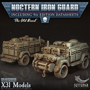 Nocturn Iron Guard Humvee | Suttungr |RESIN| Imperial Guard Iron Soldiers | Sci-fi | RPG | Tabletop | Gaming |Miniatures