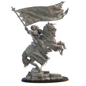 Standard Bearer | Kingdom of Mercia | Lost Kingdom Miniatures | RESIN | Human Knights | King Arthur | Fantasy | DnD | Tabletop | Miniatures