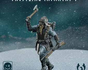 Trenches of Midgard Frostline Infantry | Rise Craft | RESIN | Trench Crusade | Imperial Vikings | Sci-fi | Tabletop | Gaming | Miniatures