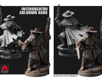 Interrogator Solomon Bane | Red Pilgrim Miniatures | Imperial Inquisitor | Futuristic Infantry | Wargames | DnD | RPG | Tabletop | Gaming