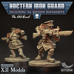 Nocturn Iron Guard Infantry | Suttungr |RESIN| Imperial Guard Iron Soldiers | Sci-fi | RPG | Tabletop | Gaming |Miniatures
