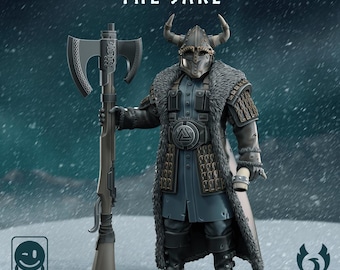 Trenches of Midgard: Jarl | Rise Craft | RESIN | Trench Crusade | Imperial Marines | Sci-fi | RPG | Tabletop | Gaming | Miniatures | Vikings
