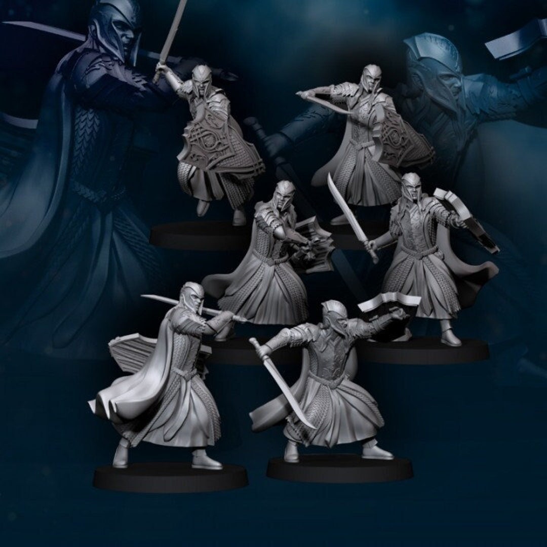 Armored Wood Elves Davale Games RESIN Lord of the Rings Elves of the