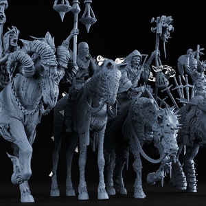 The Four Horsemen of the Apocalypse, 1/12 Scale COMPLETE SET |  ATLAS | Resin | Fantasy | Demons of the Apocalypse Collection | Miniatures