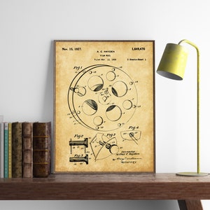 Film Reel Patent Print, Cinema Room Decor, Movie Poster, Home Theater Decor, Films Movies Cinema Director, INSTANT DOWNLOAD