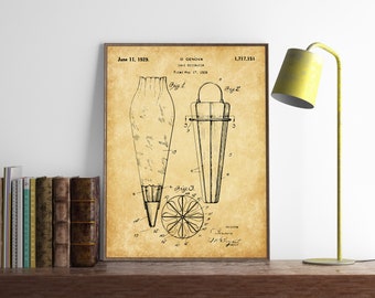 Cake Decorator Patent Print, Antique Kitchen Decor, Patisserie Poster, Bakery Art, INSTANT DOWNLOAD