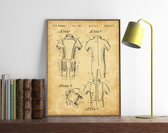 Surfen Kunst, Surf Suit Patent Print, Blueprint Art, Surfer Geschenken, Watersport pak, Beach Decor Surf Wall Art Printable, INSTANT DOWNLOAD