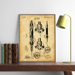 Dental Mallet Patent Print, Dental Art, Dentist Office Decor, Dentist Gift, Dental Hygienist, Dentistry  Wall Art, INSTANT DOWNLOAD