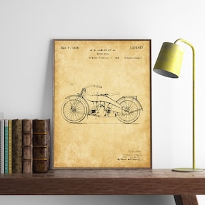 Motorcycle Patent Print, Motor Bike Patent, Harley Art, Motorcycle Decor, Motorcycle Print, Harley Davidson, INSTANT DOWNLOAD