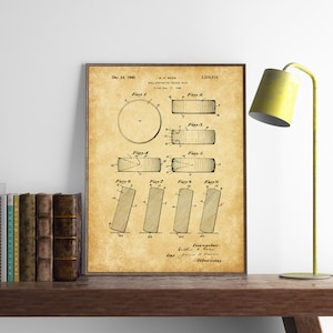 Hockey Puck Patent Print, Puck Blueprint Art, Hockey Player Gifts, Hockey Room Wall Art Decor, NHL Ice Hockey Posters, INSTANT DOWNLOAD