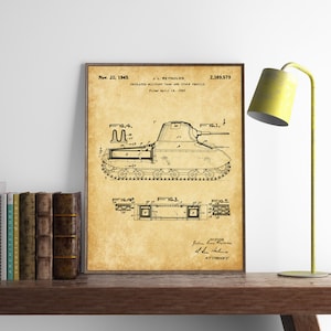 U.S. Military Tank Patent, Army Tank, WWII Tank, Tank Poster, Armored Tank, Military Art, INSTANT DOWNLOAD