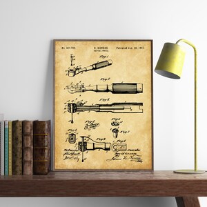 Dental Drill Patent Print, Dental Patent Poster, Blueprint Art, Dentist Gift, Patent Illustration, Dentist Office Wall Art, INSTANT DOWNLOAD