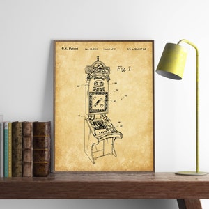 Monopoly Gaming Machine Patent Print, Board Game Art, Monopoly Poster Printable, Monopoly Gifts, Kids Room Decor, INSTANT DOWNLOAD