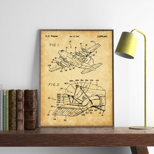 Military Transport Aircraft Patent Print, Cargo Aircraft Poster, Aviation Decor, Airborne Art Poster, Paratrooper Decor, INSTANT DOWNLOAD