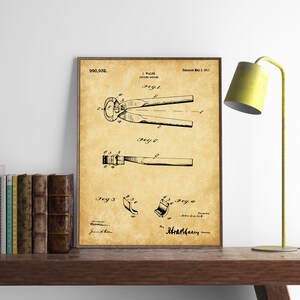 Cutting Nippers Patent Print, Engineer Gift, Garage Decor, Cutting Pliers, Gift for Dad, INSTANT DOWNLOAD
