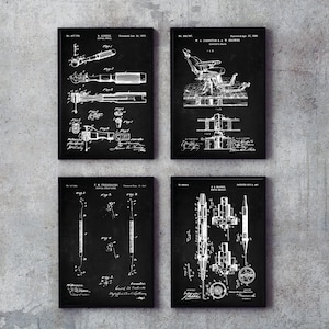 Dentist Patent Prints, Wall Art Poster Set of 4, Dental Surgery Art Print, Dental Patent Prints, Dentist Art Prints Gift, INSTANT DOWNLOAD