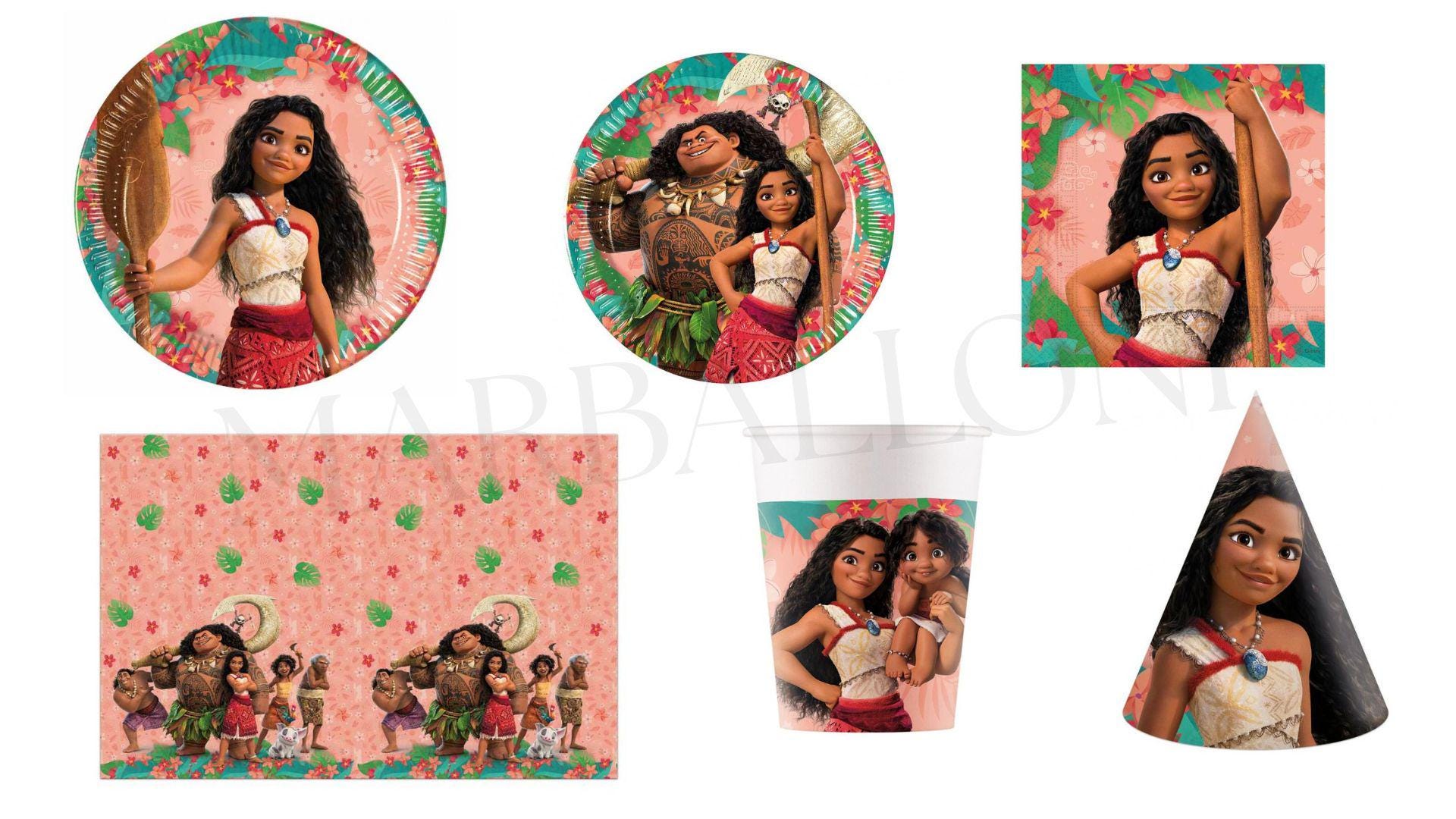 MOANA 2 Party Deco Supplies Tableware Balloons Napkins Plates Table cover Banner Cups Invites Moana 2 Foil Balloons Moana Birthday Party