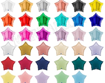 Star Foil Balloons, 18 Inches Star Foil Balloons for Helium, Grabo foil balloons Star 18"