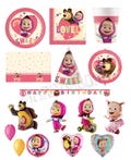 Masha and The Bear Birthday Party Supplies:  Plates, Cups, Balloons, Napkins, Table Cover Party Decor product logo