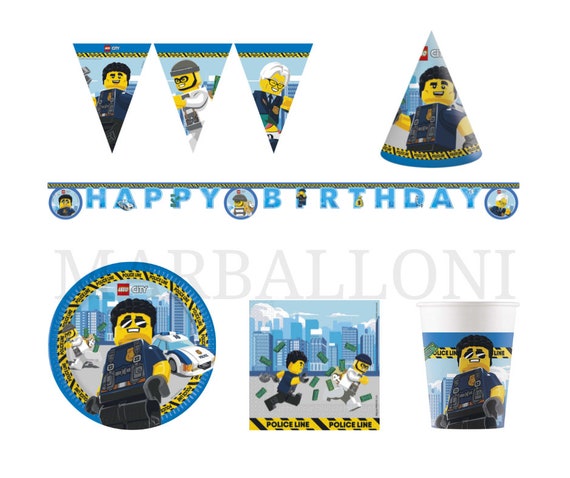 LEGO City Party Supplies Party Decor Tableware Balloons Napkins Plates Table Cover Banner Cups Etsy