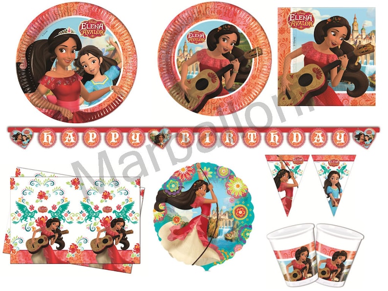 Elena of Avalor Party Decor Supplies Tableware Balloons Napkins Plates Tablecover Banner