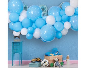 Baby Blue Balloon Arch Kit: DIY Garland for Baby Boy Birthday