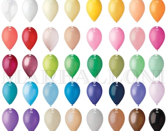 Gemar Latex Balloons, Pastel, All colors and sizes: 5", 12", 19"