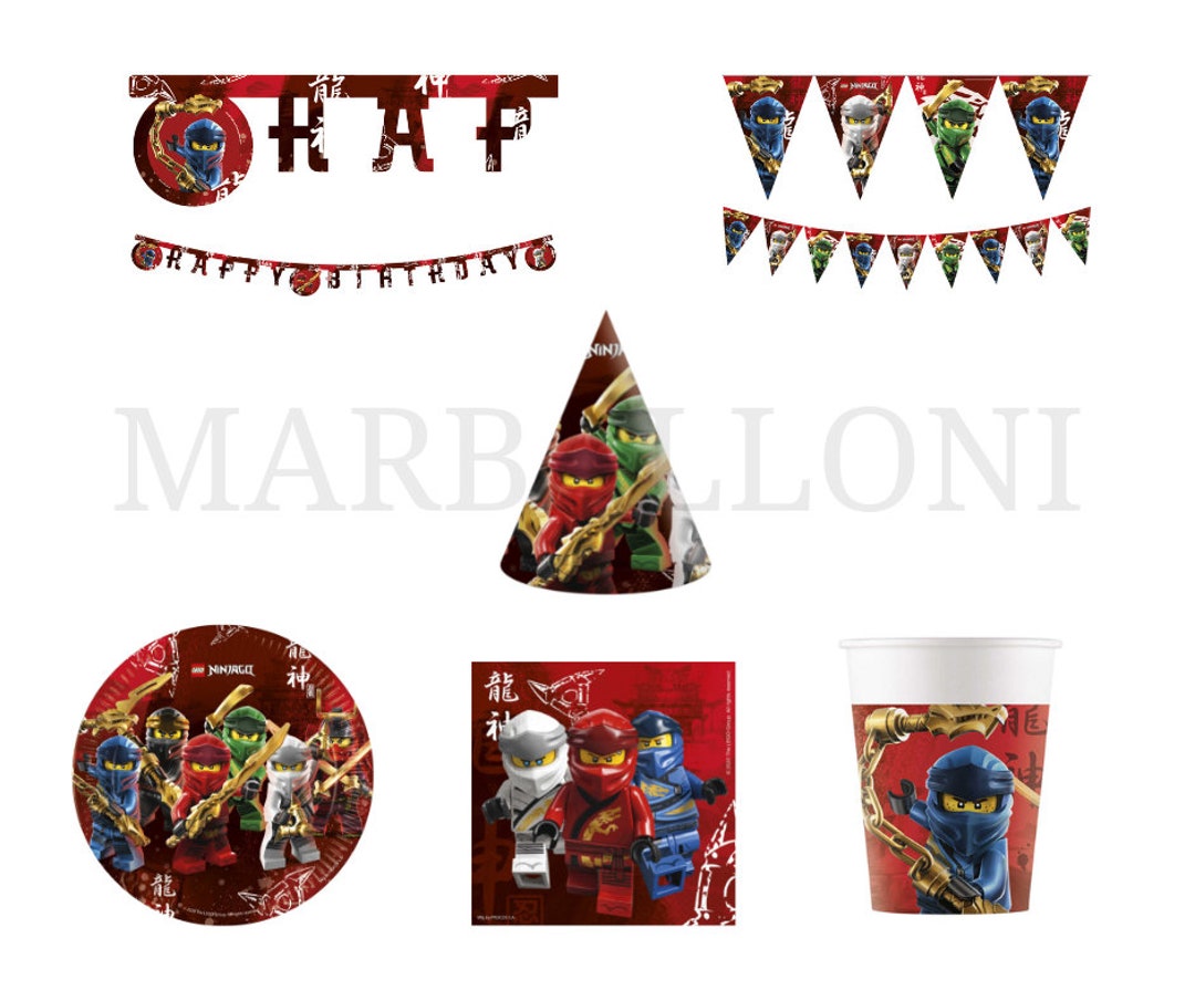 LEGO Ninjago Party Supplies Party Decor Tableware Balloons Napkins Plates Table Cover Banner