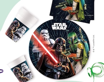 Star Wars Birthday Party Supplies: Plates, Cups, Balloons, Napkins, Table Cover Party Decor