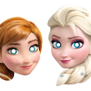 Frozen 2 Birthday Party Supplies: Plates, Cups, Balloons, Napkins, Table Cover Party Decor 1 x 6 paper Masks