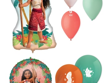 Moana Foil Balloons Set: Supersized, Round, Printed balloons Party Decor