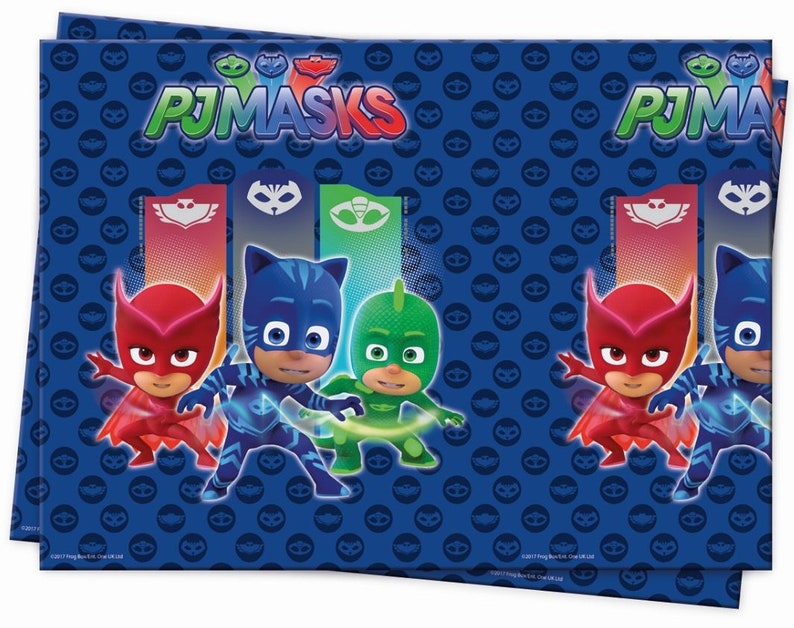 PJ Masks Party Decor Supplies, Owlette Gekko and Cat Boy balloons, Table ware, Invitaitions image 7