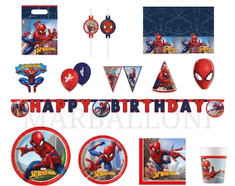Akcesoria na imprezę urodzinową z motywem Spidermana: talerze, kubki, balony, serwetki, obrusy, dekoracje na imprezę