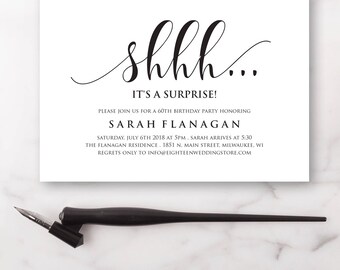surprise invitation etsy