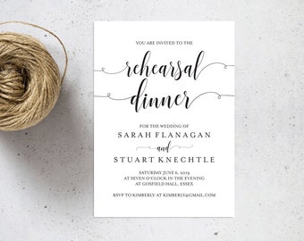 rehearsal dinner invitation template etsy