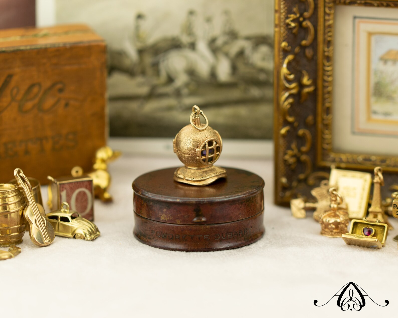 9ct Gold Deep Sea Divers Helmet Charm Circa 1983 Etsy