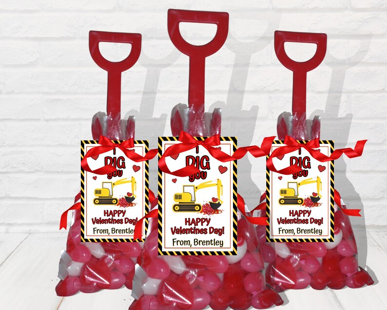 I Dig You Valentines Printable Valentine's Day Label, Kids Valentine ...