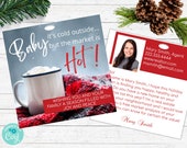 Pop By Tags, Real Estate Hot Market Tags, Hot Chocolate Tag, Christmas Real Estate Tags, The Market Is Hot, DIY Editable Template