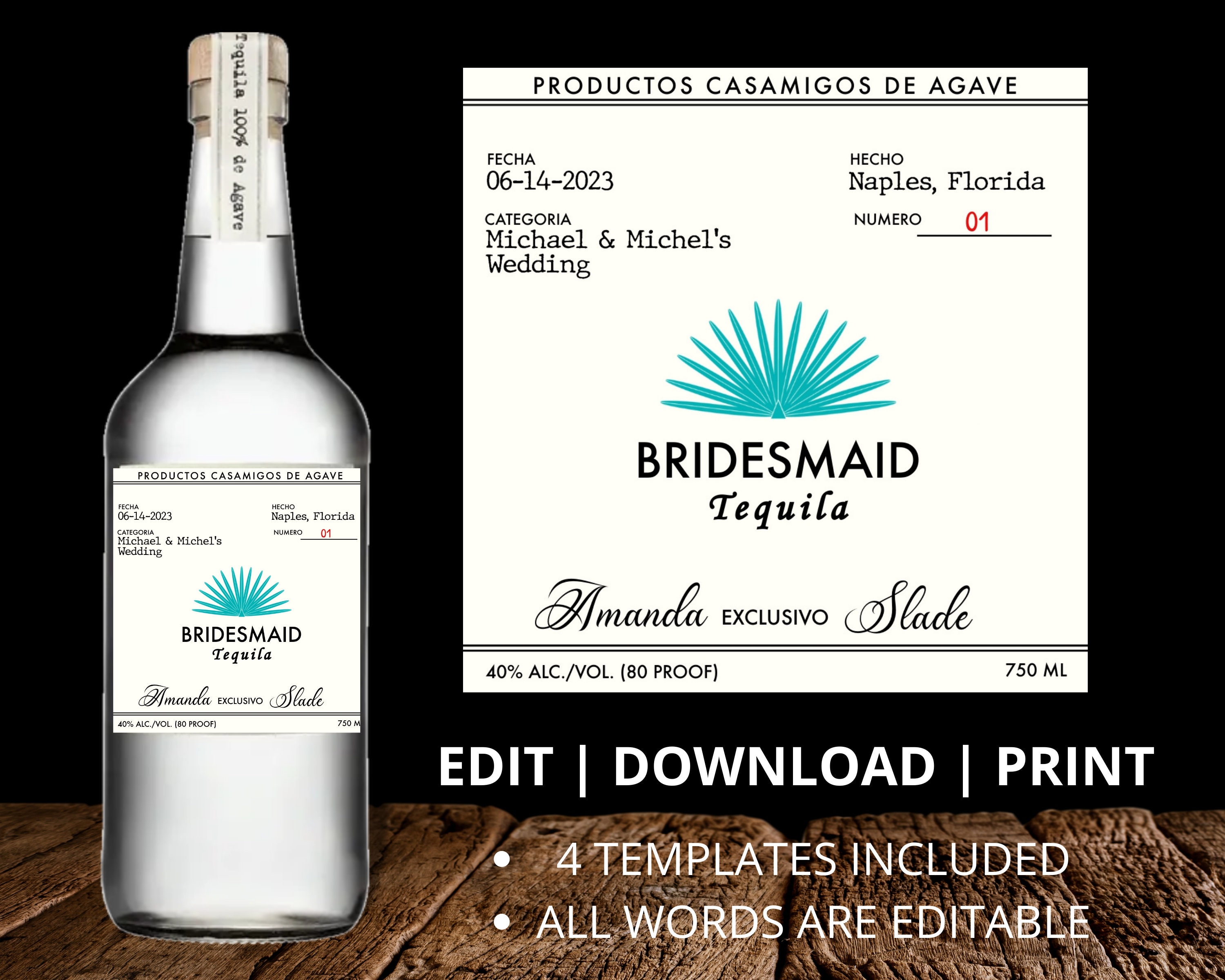 Custom Tequila label Custom Blanco Label Tequila Custom Etsy