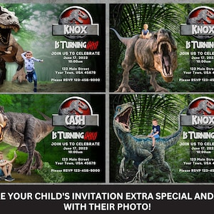 Jurassic World Birthday Invitation, Jurassic Park Invitation, Jurassic Park Invite, Jurassic-Instant Download, Photo Invitation