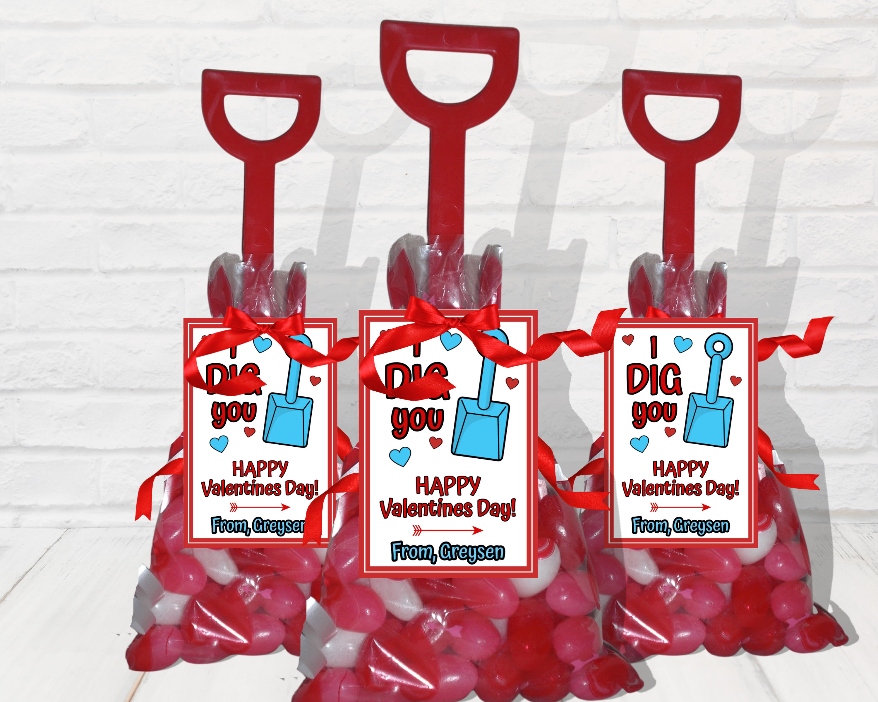 I Dig You Valentines Printable Valentine's Day Label, Kids Valentine ...