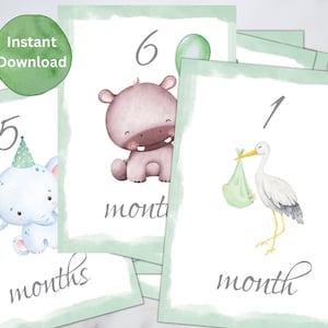 Baby Boy Meilenstein Karten | Baby Geschenk | Aquarell Meilenstein Karten | Preppy Geschenkideen | Babyparty | Baby Monatskarten | Erinnerungen | Baby Junge