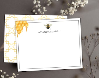 Papelería de abeja personalizada / Papelería de abeja / Tarjetas de notas de abeja / Abeja de acuarela / Tarjetas de notas de abeja / Regalos de abeja / Regalo de abeja personalizado
