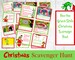 Christmas scavenger hunt clue cards / Christmas Eve treasure hunt clues / Christmas party games / The Grinch Scavenger Hunt 