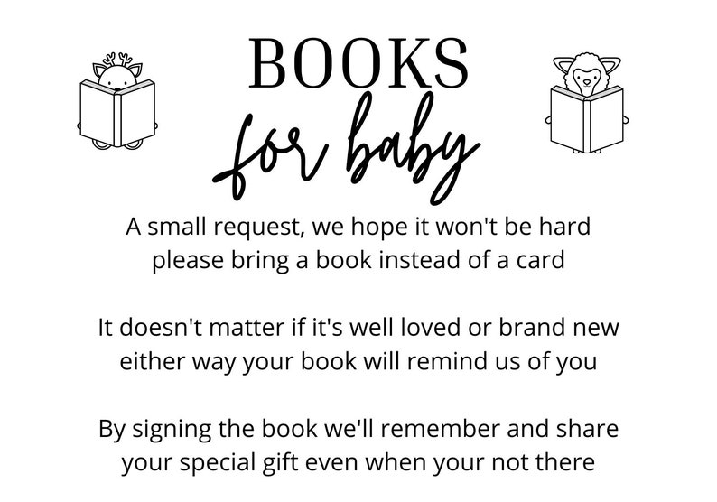 Book Request Card Printable Books for Baby Card Book - Etsy