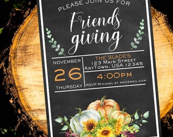 Friendsgiving Invitation - Thanksgiving Dinner Invitation - Thanksgiving Invite Printable - Thanksgiving Invitation - Instant Download